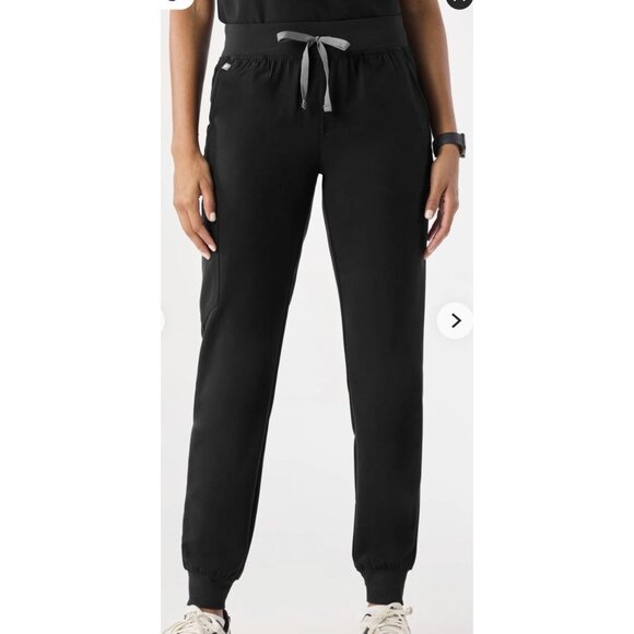 Figs Women's Sz Small Tall Black Zamora Technical Collection Scrub Pants Joggers - Picture 9 of 9